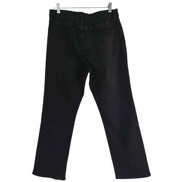 Frame Le High Straight Studded Jeans Black Silverstone Size 32 - Picture 3 of 9